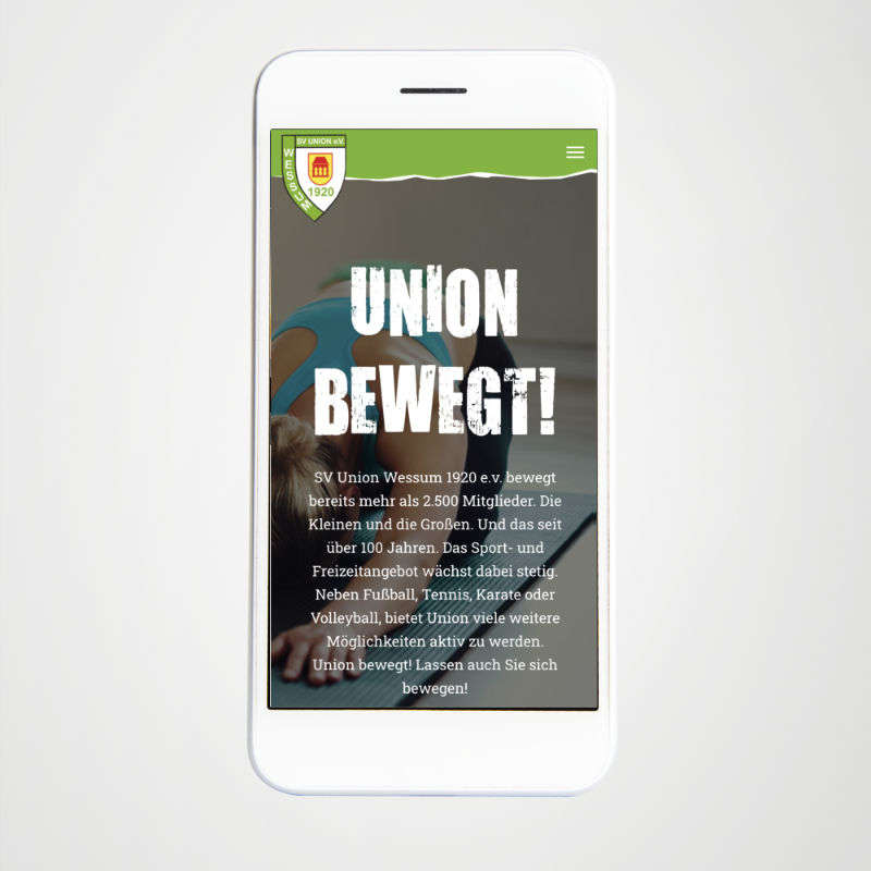 Website Neuerstellung Union Wessum e.V.
